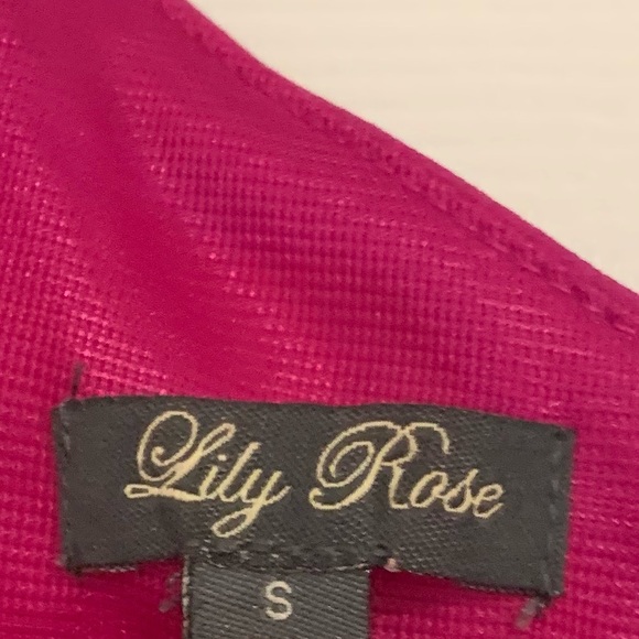 Lily Rose Color 3 block One Shoulder Dress - Picture 4 of 5